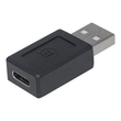 IC Intracom Manhattan USB-C to USB-A Adapter, Female to Male, 480 Mbps (USB 2.0) Produktbild
