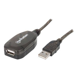 Manhattan USB-A to USB-A Extension Cable, 20m, Male to Female, Active, 480 Mbps (USB 2.0) Produktbild