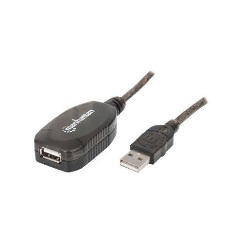 Manhattan USB-A to USB-A Extension Cable, 20m, Male to Female, Active, 480 Mbps (USB 2.0) Produktbild
