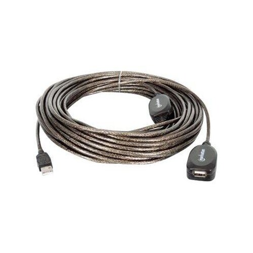 Manhattan USB-A to USB-A Extension Cable, 20m, Male to Female, Active, 480 Mbps (USB 2.0) Produktbild Additional View 1 L