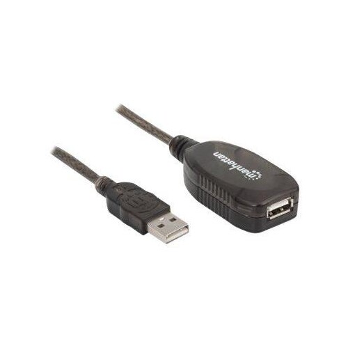 Manhattan USB-A to USB-A Extension Cable, 20m, Male to Female, Active, 480 Mbps (USB 2.0) Produktbild Additional View 3 L