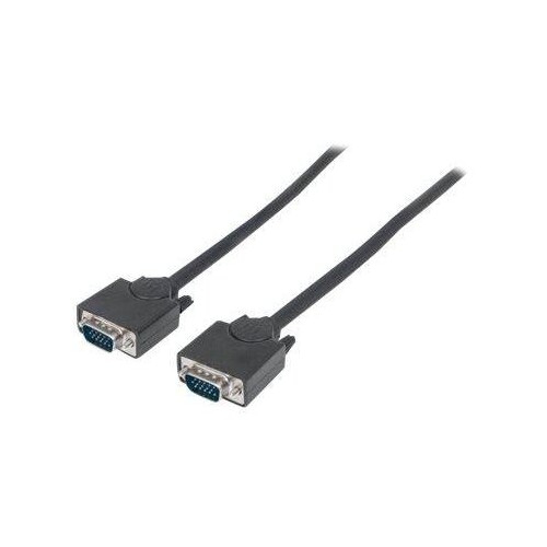 Manhattan VGA Monitor Cable, 3m, Black, Male to Male, HD15, Cable of higher SVGA Specification (full Produktbild