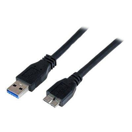 StarTech.com 1m zertifiziertes USB 3.0 SuperSpeed Kabel A auf Micro B - Schwarz - USB 3 Anschlusskab Produktbild