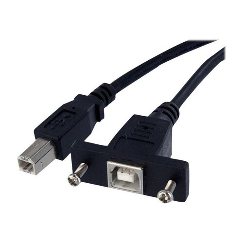 StarTech.com 30 cm USB B auf B Kabel zur Slotbelch Montage - Buchse/Stecker - USB-Kabel - USB Typ B Produktbild