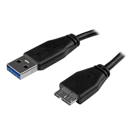 StarTech.com 2m schlankes SuperSpeed USB 3.0 A auf Micro B Kabel - St/St - USB 3.0 Anschlusskabel - Produktbild