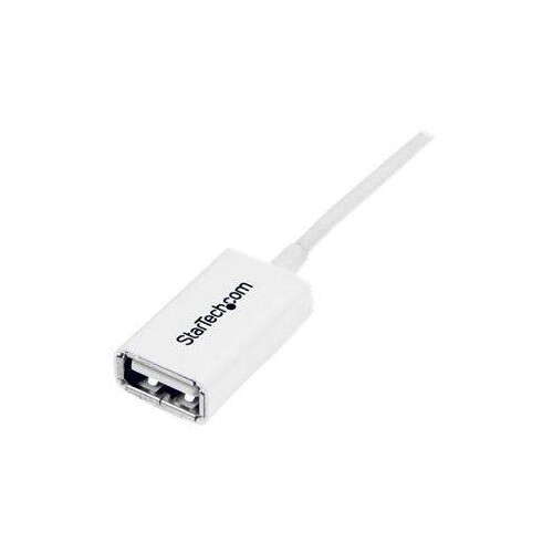 StarTech.com 1m USB 2.0 Verlängerungskabel A auf A - Stecker/Buchse - Weiß - USB A (St) Produktbild Additional View 1 L