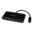 StarTech.com 3 Port USB 3.0 Hub mit Gigabit Ethernet und Stromversorgung Produktbild