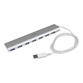 StarTech.com 7 Port kompakter USB 3.0 Hub mit eingebautem Kabel Produktbild