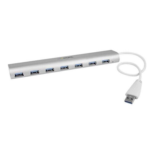 StarTech.com 7 Port kompakter USB 3.0 Hub mit eingebautem Kabel Produktbild Additional View 1 L
