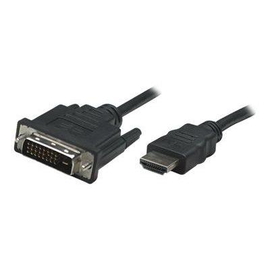 Manhattan HDMI to DVI-D 24+1 Cable, 1m, Male to Male, Black, Dual Link, Compatible with DVD-D, Lifet Produktbild