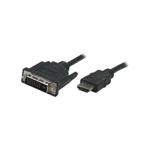 Manhattan HDMI to DVI-D 24+1 Cable, 1m, Male to Male, Black, Dual Link, Compatible with DVD-D, Lifet Produktbild