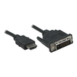 Manhattan HDMI to DVI-D 24+1 Cable, 1m, Male to Male, Black, Dual Link, Compatible with DVD-D, Lifet Produktbild Additional View 1 S