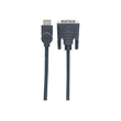 Manhattan HDMI to DVI-D 24+1 Cable, 5m, Male to Male, Black, Dual Link, Compatible with DVD-D, Lifet Produktbild Additional View 1 S