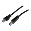 StarTech.com 2m zertifiziertes USB 3.0 SuperSpeed Kabel A auf B - Schwarz - USB 3 Anschlusskabel - S Produktbild