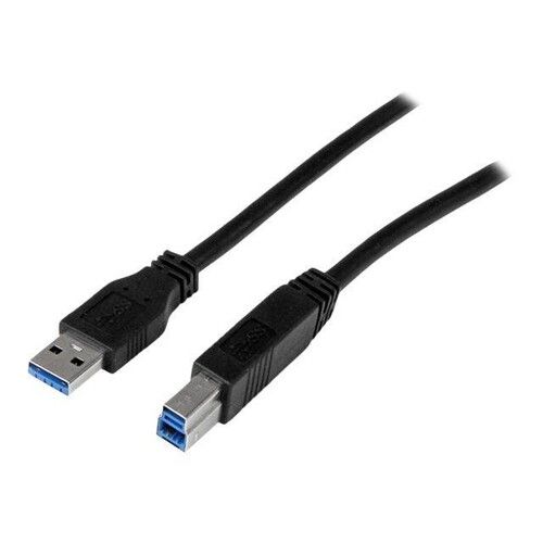 StarTech.com 2m zertifiziertes USB 3.0 SuperSpeed Kabel A auf B - Schwarz - USB 3 Anschlusskabel - S Produktbild