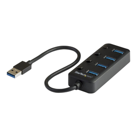 StarTech.com 4 Port USB 3.0 Hub - 4x USB-A mit individuellen An/Aus-Schaltern Produktbild