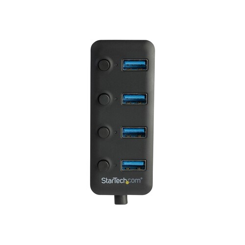 StarTech.com 4 Port USB 3.0 Hub - 4x USB-A mit individuellen An/Aus-Schaltern Produktbild Additional View 2 L