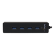 StarTech.com 4 Port USB 3.0 SuperSpeed Hub - Schwarz Produktbild Additional View 3 S