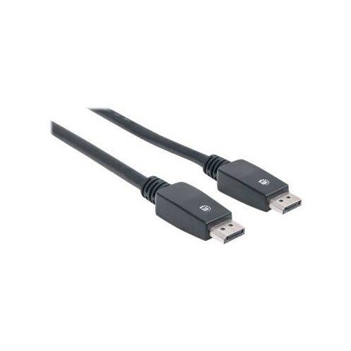 Manhattan DisplayPort 1.1 Cable, 4K@60Hz, 7.5m, Male to Male, With Latches, Fully Shielded, Black, L Produktbild Additional View 2 L