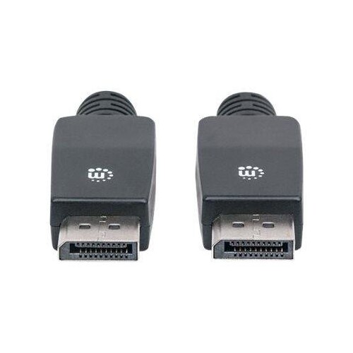 Manhattan DisplayPort 1.1 Cable, 4K@60Hz, 7.5m, Male to Male, With Latches, Fully Shielded, Black, L Produktbild Additional View 3 L