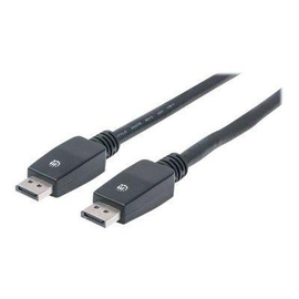 Manhattan DisplayPort 1.1 Cable, 4K@60Hz, 10m, Male to Male, With Latches, Fully Shielded, Black, Li Produktbild