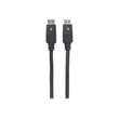 Manhattan DisplayPort 1.1 Cable, 4K@60Hz, 10m, Male to Male, With Latches, Fully Shielded, Black, Li Produktbild Additional View 1 S