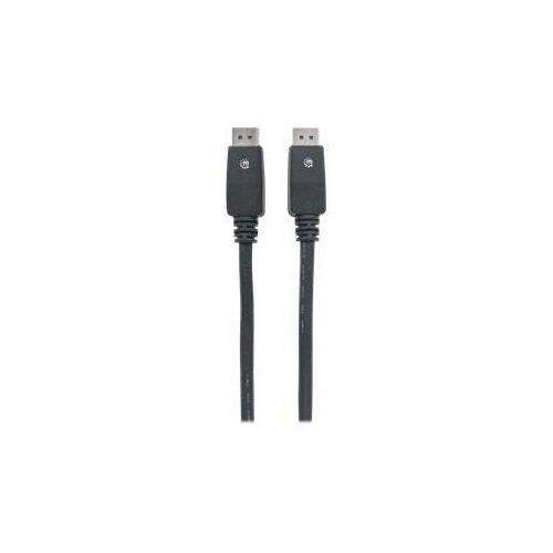 Manhattan DisplayPort 1.1 Cable, 4K@60Hz, 10m, Male to Male, With Latches, Fully Shielded, Black, Li Produktbild Additional View 1 L