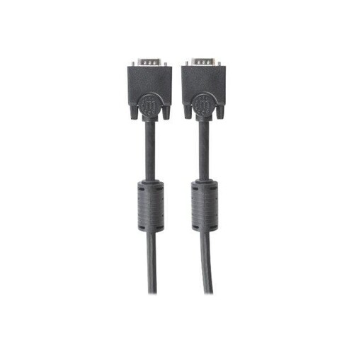 Manhattan VGA Monitor Cable (with Ferrite Cores), 3m, Black, Male to Male, HD15, Cable of higher SVG Produktbild Additional View 1 L