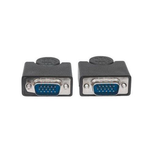 Manhattan VGA Monitor Cable (with Ferrite Cores), 3m, Black, Male to Male, HD15, Cable of higher SVG Produktbild Additional View 2 L