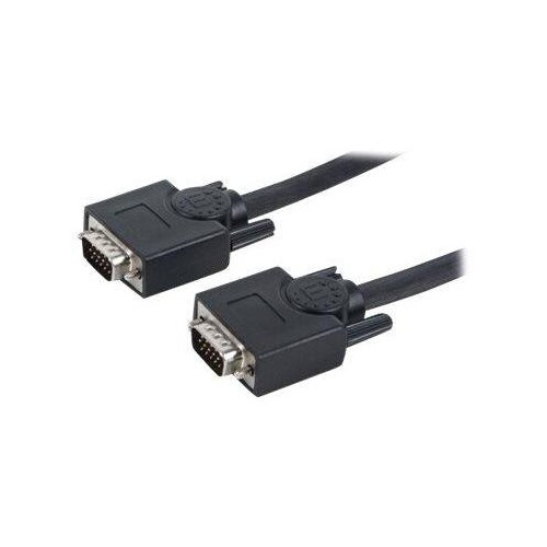 Manhattan VGA Monitor Cable, 30m, Black, Male to Male, HD15, Cable of higher SVGA Specification (ful Produktbild
