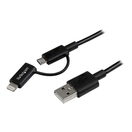 StarTech.com 1m Apple Lightning oder Micro USB auf USB Kabel Produktbild