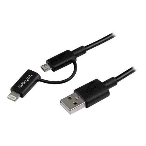 StarTech.com 1m Apple Lightning oder Micro USB auf USB Kabel Produktbild