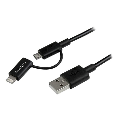 StarTech.com 1m Apple Lightning oder Micro USB auf USB Kabel Produktbild Additional View 3 L