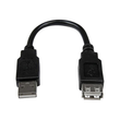 StarTech.com USB 2.0 Verlängerung 15cm - USB-A Verlängerungskabel Stecker auf Buchse - Schwarz - USB Produktbild Additional View 1 S