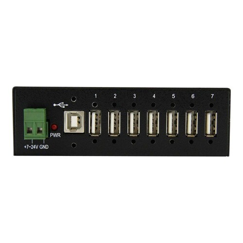 StarTech.com Industrieller montierbarer 7 Port USB 2.0 Hub Produktbild Additional View 1 L
