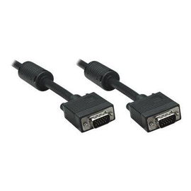 Manhattan VGA Monitor Cable (with Ferrite Cores), 4.5m, Black, Male to Male, HD15, Cable of higher S Produktbild