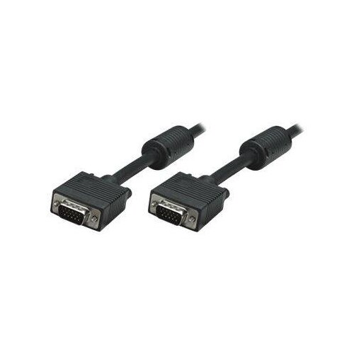 Manhattan VGA Monitor Cable (with Ferrite Cores), 4.5m, Black, Male to Male, HD15, Cable of higher S Produktbild Additional View 3 L