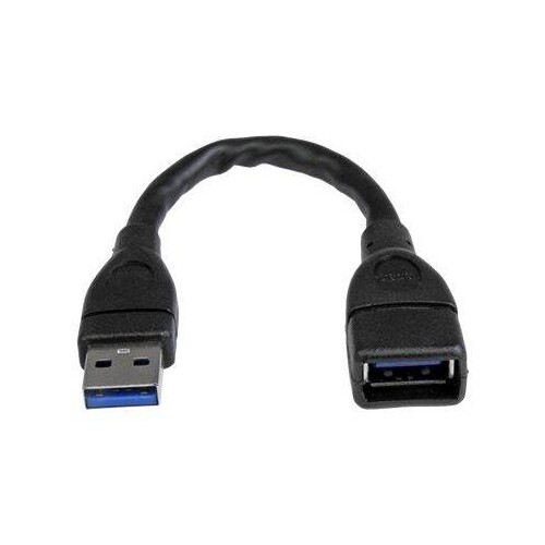 StarTech.com 15cm USB 3.0 Verlängerungskabel - USB 3 Typ A Kabel Verlängerung - Stecker/ Buchse - Sc Produktbild Front View L