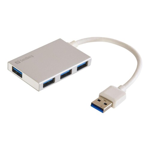 SANDBERG USB 3.0 Pocket Hub - Hub - 4 x SuperSpeed USB 3.0 Produktbild Front View L
