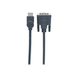 Manhattan HDMI to DVI-D 24+1 Cable, 3m, Male to Male, Black, Dual Link, Compatible with DVD-D, Lifet Produktbild Additional View 1 S