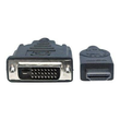 Manhattan HDMI to DVI-D 24+1 Cable, 3m, Male to Male, Black, Dual Link, Compatible with DVD-D, Lifet Produktbild Additional View 2 S
