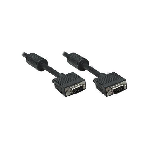 Manhattan VGA Monitor Cable (with Ferrite Cores), 15m, Black, Male to Male, HD15, Cable of higher SV Produktbild Additional View 2 L