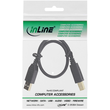 InLine USB 2.0 Kabel - A an B - schwarz - Kontakte gold - 0,3m Produktbild Additional View 1 S