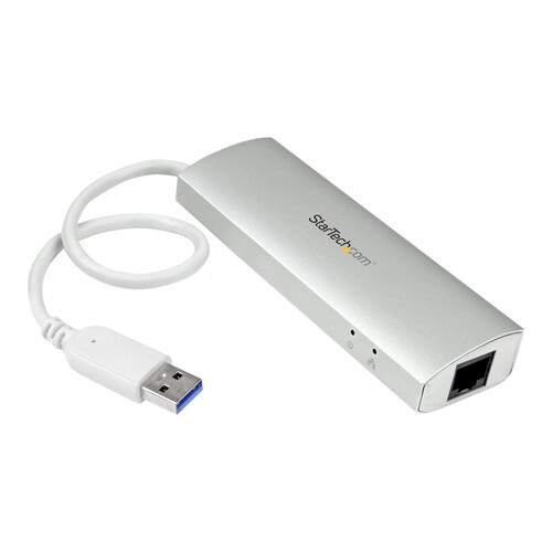 StarTech.com 3 Port mobiler USB 3.0 Hub plus Gigabit Ethernet Produktbild