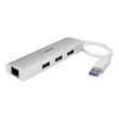 StarTech.com 3 Port mobiler USB 3.0 Hub plus Gigabit Ethernet Produktbild Additional View 1 S