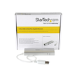 StarTech.com 3 Port mobiler USB 3.0 Hub plus Gigabit Ethernet Produktbild Additional View 4 S