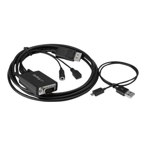 StarTech.com 2m DisplayPort auf VGA Adapterkabel mit Audio - DP zu VGA Konverter - 1920x1200 - Displ Produktbild Additional View 3 L