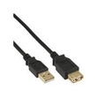 InLine USB 2.0 Verlängerung - ST / BU - Typ A - schwarz - Kontakte gold - 2m Produktbild
