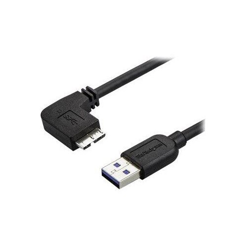 StarTech.com 1m Slim Micro USB 3.0 Kabel linksgewinkelt - USB 3.1 Gen 1 (5 Gbit/s) Produktbild Additional View 4 L