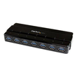StarTech.com 7 Port USB 3.0 SuperSpeed Hub - USB 3 Hub Netzteil / Stromanschluss und Kabel Produktbild